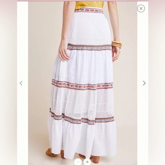 Anthropologie x Cecilia Prado Lori Tiered Maxi Skirt boho Gypsy - Picture 3 of 9